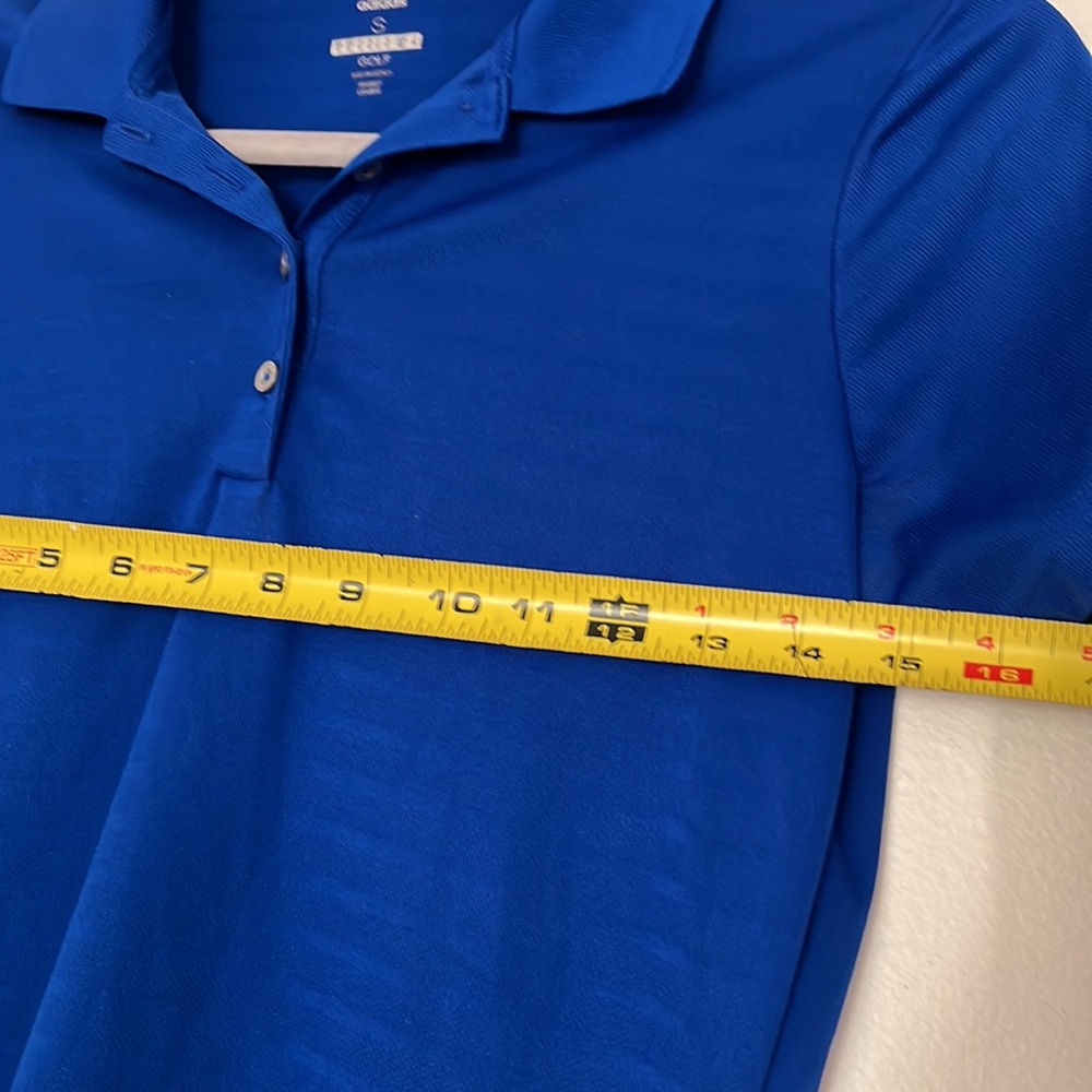 adidas Women's Short Sleeve Polo Tee in Royal Blue - Picture 6 of 6